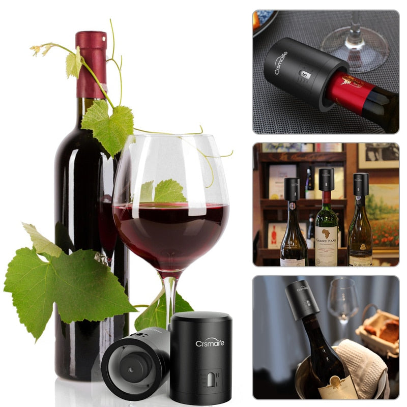 1Pc ABS Vacuum Red Wine Bottle Cap Stopper Vacuum Sealer Wine Stopper Fresh Wine Keeper Champagne Cork Stopper Kitchen Bar Tools|Other Bar Tools